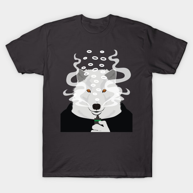 Wolf Vaping T-Shirt by ziiziilah